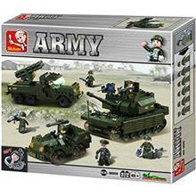 اسباب بازی ساختنی اسلوبان مدل  Army Armored Corps United Milttary Exercise M38 B0290 Sluban Army Armored Corps United Milttary Exercise M38 B0290 Toys Building