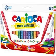 ماژیک رنگ آمیزی 2 + 18 رنگ کاریوکا سری Magic مدل ColorChange + Erasable Carioca ColorChange Plus Erasable Magic Series 9 Plus 18 Plus 2 Color Painting Marker