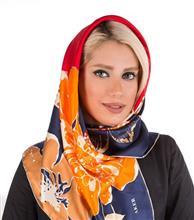 روسری ابریشم سورمه ای