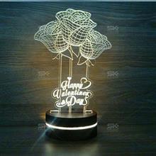 چراغ خواب سه بعدی گل رز LED three-dimensional sleep Lamp-Rose