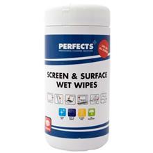 دستمال مرطوب تمیز کننده پرفکتس مدل Screen And Surface بسته 100 عددی Perfects Screen And Surface Wet Wipes Pack Of 100