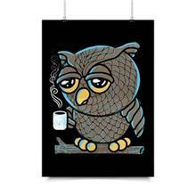 پوستر ونسونی طرح Owl I want is Coffee سایز 30x40 Wensoni Owl I want is Coffee Poster 30x40