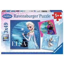 پازل 3 × 49 تکه راونزبرگر مدل Elsa Anna And Olaf Ravensburger Elsa Anna And Olaf 3 x 49 Pcs Puzzle