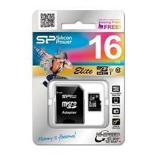 کارت حافظه microSDHC سیلیکون پاور مدل Color Elite کلاس 10 استاندارد UHS-I U1 سرعت 85MBps همراه با آداپتور SD ظرفیت 16 گیگابایت