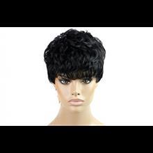 کلاه گیس کوتاه HSG Afro Short Curly Wigs Wavy Natural with Fringe Bangs TF1214 