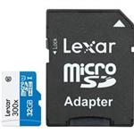 Lexar Mobile/Sport UHS-I U1 Class 10 45MBps 300X microSDHC With Adapter - 32GB