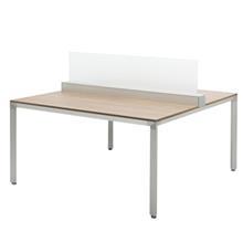 میز کار گروهی فرآذین مدل WSD-1002 بلوطی روشن سایز 150 × 150 Farazin WSD-1002 Light Oak Work Station Desk Size 150 x 150