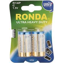 باتری سایز متوسط روندا مدل Ultra Plus Ultra Heavy Duty بسته 2 تایی Ronda Ultra Plus Ultra Heavy Duty C Battery Pack Of 2