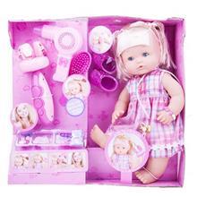 عروسک وان بیبی آرایشگر سایز متوسط Warm Baby Pink Hair Dresser Toys Doll Size Medium