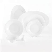 سرویس 35 پارچه غذاخوری چینی زرین ایران سری شهرزاد مدل White درجه یک Zarin Iran Shahrzad White Dinnerware Set 35 Pieces Top Grade