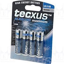 باتری قلمی تکساس مدل Alkaline Maximum - بسته 4 عددی Tecxus Alkaline Maximum LR6 AA Battery - Pack of 4