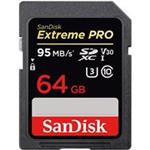 SanDisk Extreme Pro V30 Class 10 UHS-I U3 633X 95MBps SDXC - 64GB