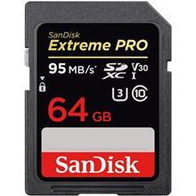 کارت حافظه SDXC سن دیسک مدل Extreme Pro V30 کلاس 10 استاندارد UHS-I U3 سرعت 633X 95MBps ظرفیت 64 گیگابایت SanDisk Extreme Pro V30 Class 10 UHS-I U3 633X 95MBps SDXC - 64GB