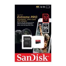 کارت حافظه SanDisk SD 32GB Extreme Pro 95MB/S 633X SanDisk MicroSDHC 32GB Extreme PRO 633X 95mb/s