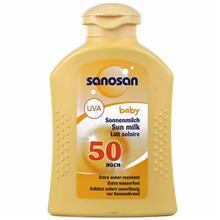 شیر ضد آفتاب کودک مدل Baby Sun Milk حجم 200 میلی لیتر سانوسان  Sanosan Baby Sun Milk Spf50 200ml