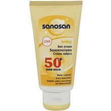 کرم ضد آفتاب کودک  مدل Baby Sun Cream Spf50 حجم 75 میلی لیتر سانوسان  Sanosan Spf50 Baby Sun Cream 75ml