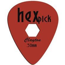 پیک گیتار الکتریک کلایتون مدل 0.50 میلی‌متری HexPick بسته‌ دوازده عددی Clayton HexPick 0.50mm Guitar Picks 12 Pack