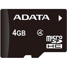 حافظه میکرو اس دی ای دیتا مدل میکرو اس دی اچ سی کلاس 4 با ظرفیت 4 گیگابایت ADATA microSDHC Class 4 Memory Card 4GB